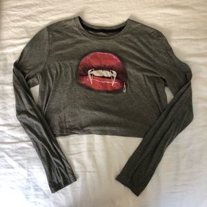 VANS Vampire Long Sleeve Crop Top